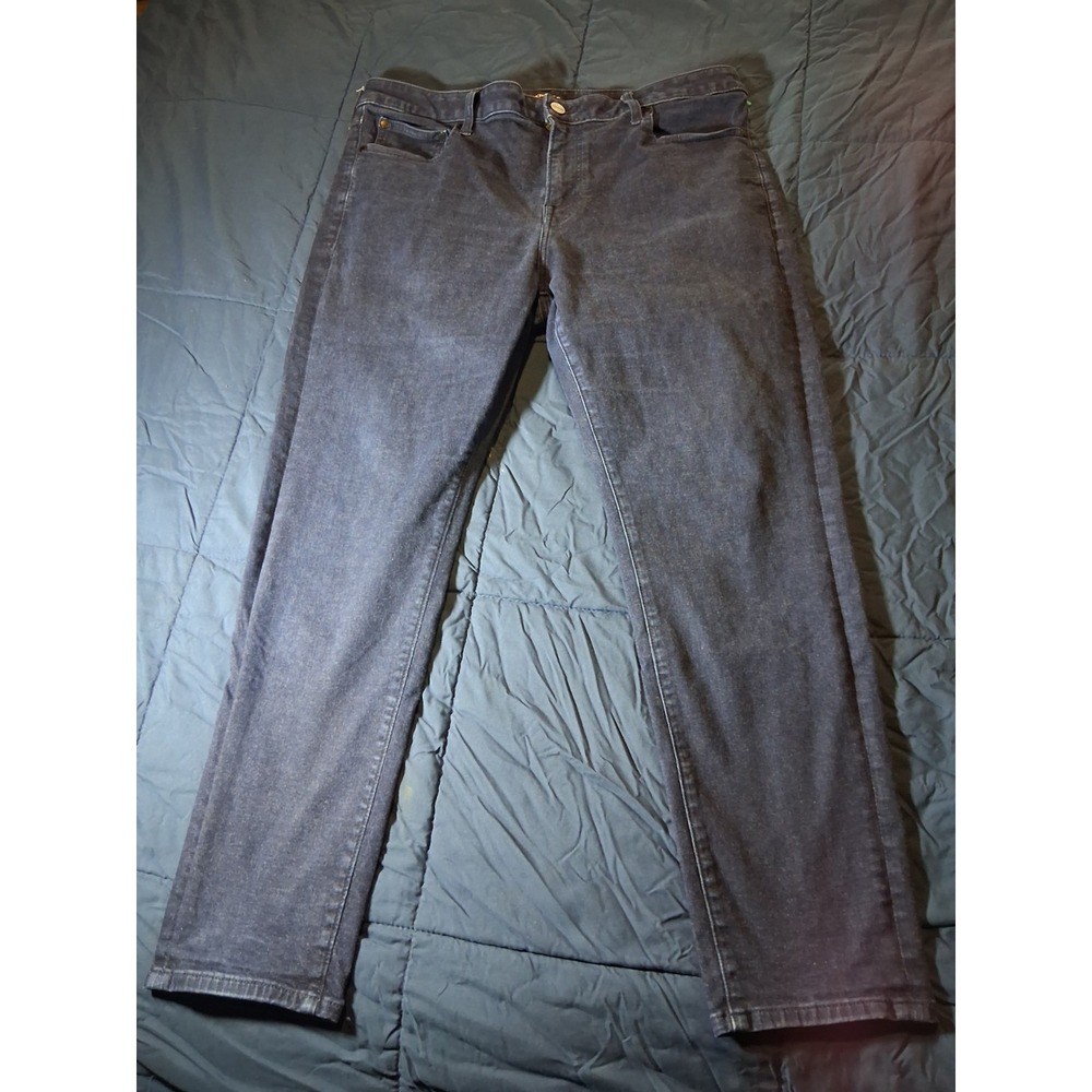 Express‎ Jeans Mens 36x30 Black Cotton Denim Straight Athletic Slim Fit Stretch